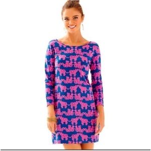 Lilly Pulitzer Marlowe Dress in print Pack Your trunk size large EUC